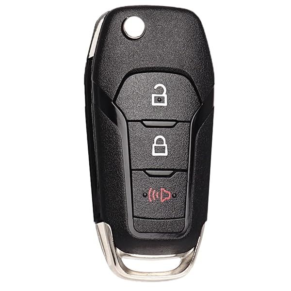 Supaland Flip Key Fob Replacement for Ford F150 F250 F350 Explorer Ecosport Ranger Bronco Maverick Escape Keyless Entry Remote 2015-2023