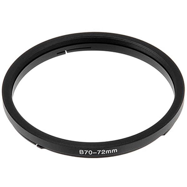 Fotodiox Bayonet 70 B70-72mm Step Up Filter Adapter Ring for Hasselblad, Anodized Black Metal Filter Adapter Ring