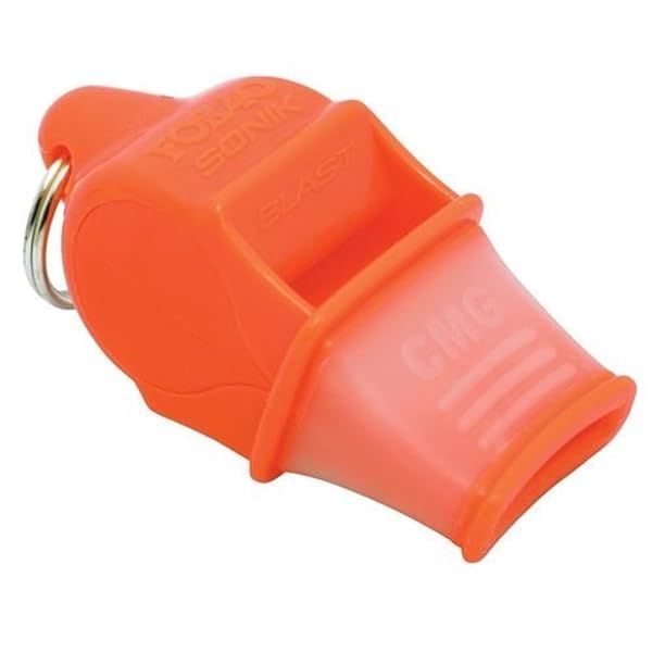 Fox 40 Sonik Blast CMG Pealess Safety Whistle - 120+ dB, Orange | Ultimate Emergency Alert Tool