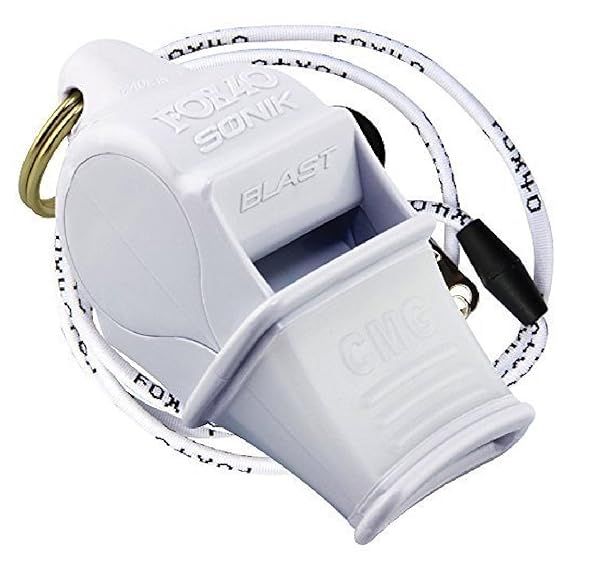 Fox 40 Sonik Blast CMG Whistle with Break Away Lanyard - White | Ultimate Safety Tool