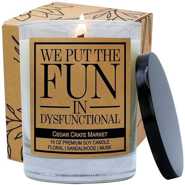 Funny Gift for Best Friend Scented Candle for Women Men Bestie BFF Coworker Birthday Farewell Christmas Floral Sandalwood Musk