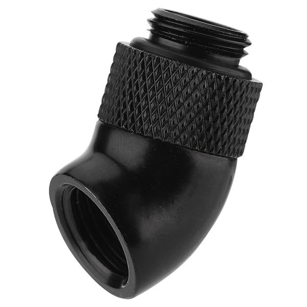 G1/4" PC Thread Water Cooling Rotary Adapter 45 Degree Bend Angle Rotating Water Cooled Elbow Rotary Fitting Adapter for CPU Water Cooling Heatsink
