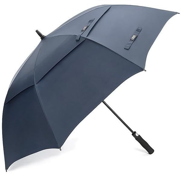G4Free 54 Inch Automatic Open Golf Umbrella Navy Blue Large Oversize Waterproof Collapsible Stick Umbrella for Adults