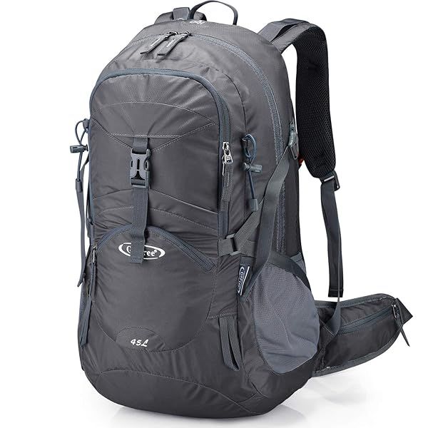G4Free Dark Grey Hiking Backpack One Size Lightweight Durable Outdoor Gear