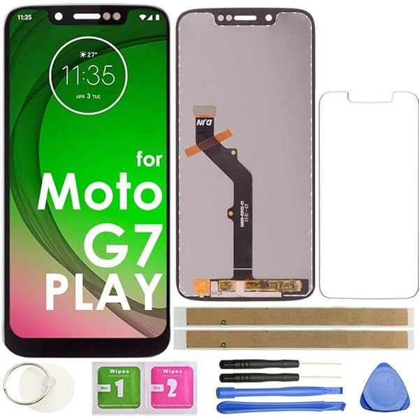 G7 Play LCD Screen Replacement Touch Display for Motorola Moto G7 Play XT1952 Series 5.7 Inch Black Digitizer Assembly