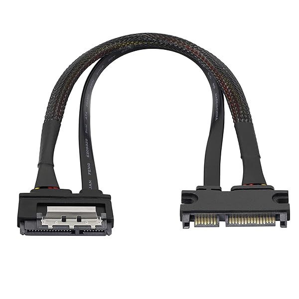 GELRHONR 22Pin SATA Power Extension Cable Male to Female 0.3M for HDD SSD Optical Drives DVD Burners PCI Cards 6Gbps Data Transfer