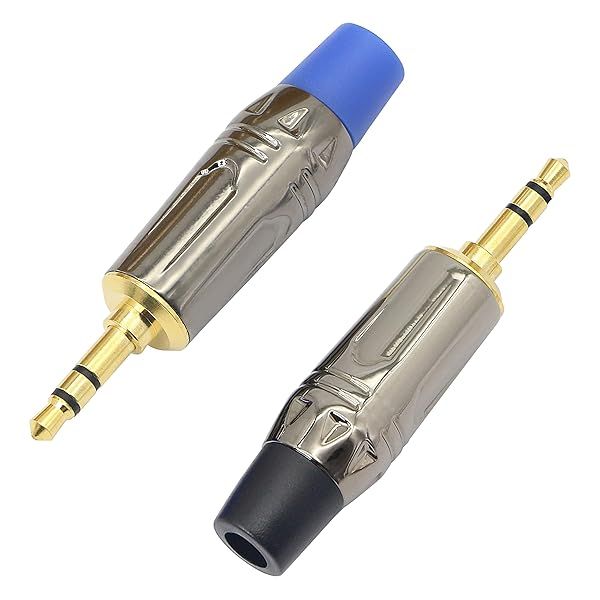 GELRHONR 3.5mm Male Plug Audio Connector - 2-Pack TRS Repair Adapter for DIY Headsets