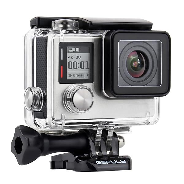 GEPULY Waterproof Housing Case for GoPro Hero 4 3 Plus 3 Underwater Photography Up to 131 ft with Quick Release Mount and Thumb Screw