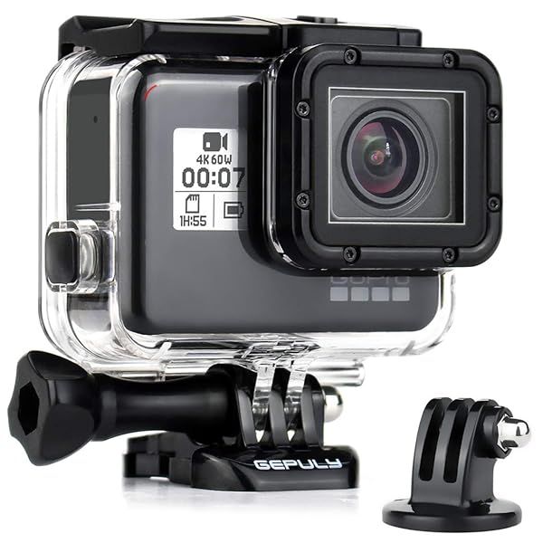 GEPULY Waterproof Housing Case for GoPro Hero 7, 6, 5 & 2018 - 45M Dive Protection & Accessories