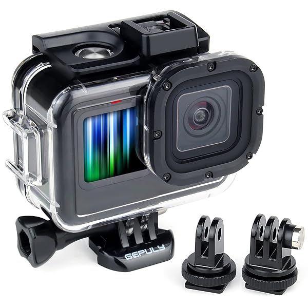 GEPULY Waterproof Housing Case for GoPro Hero 9-13: 60M Dive Shell & Cold Shoe Adapters