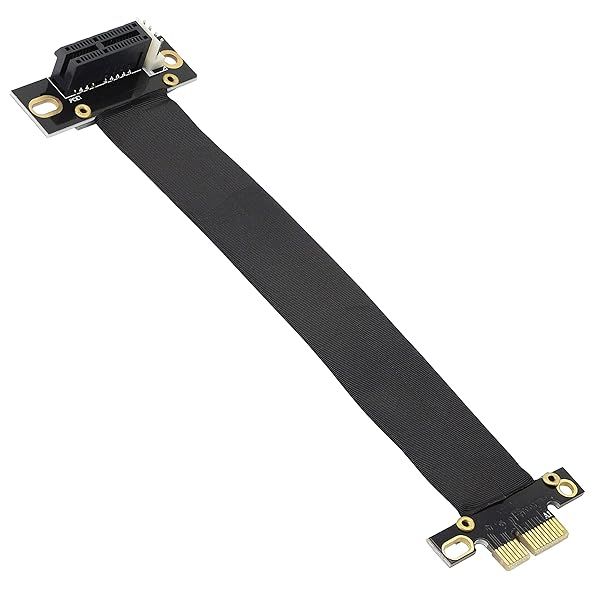 GINTOOYUN PCI Express 3.0 1X Male to Female Riser Cable 18cm 90 Degree Extension Adapter for PCIE Systems
