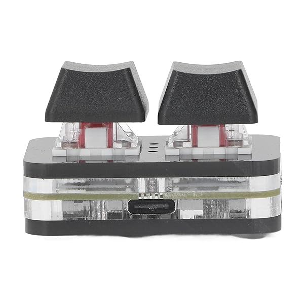 GOWENIC 2 Keys Red Axis USB Mechanical Gaming Keyboard Hotswap Mini One Handed with Macro Programming Black