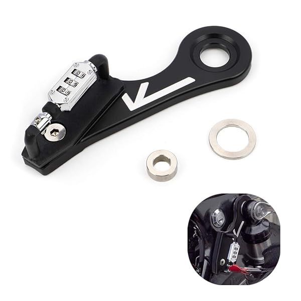 GUAIMI Motorcycle Helmet Lock Anti Theft Combination PIN Lock for Twins Bonneville Thruxton Scrambler Security