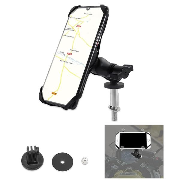 GUAIMI Motorcycle Phone Mount and Action Cam Holder for Kawasaki Ninja650 Ninja1000 GTR1400 Ninja H2SX Z1000SX 2011-2020
