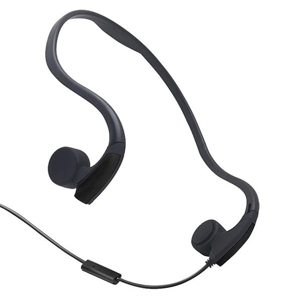 Buy GZCRDZ Bone Conduction Wired Headphones - Noise Cancelling Mic, Sweat Resistant for Sports & Running (Black)