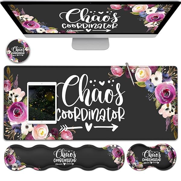 Gaming Mouse Pad and Keyboard Wrist Rest, Large Extended Mouse Pad 31.5X 11.8,Ergonomic Memory Foam Wrist Rest + Desk Mat Protector, for Office Home