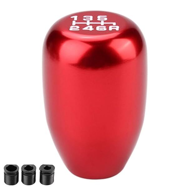 Universal 6-Speed Gear Shift Knob - Red Manual Shifter Upgrade for Cars