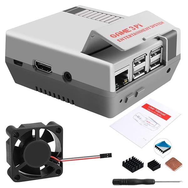 GeeekPi Raspberry Pi 3B+ Case with Cooling Fan & Heatsinks - Perfect for Retro Gaming & Enhanced Performance