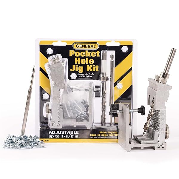 General Tools 854 Adjustable Pocket Hole Jig: Perfect for DIY Projects & Woodworking