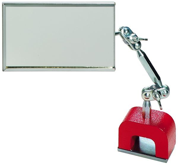 "General Tools MB560 Inspection Mirror with Magnetic Base - 3.5" x 2" for Easy Viewing"