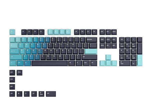 Glorious GPBT Celestial Ice Keycaps - Premium 114-Key Set in Blue Gradient for GMMK & Standard Keyboards