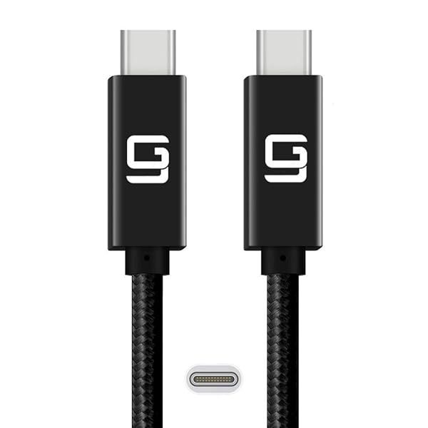 GodSpin USB C to USB C Cable 10Gbps SuperSpeed Certified 100W Power Nylon Braided Dual 4k or Single 5k 10ft