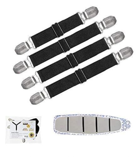 Goodtimes Adjustable Ironing Board Cover Clips Fasteners Keep Cover Flat and Secure Tension Clips for Efficient Ironing