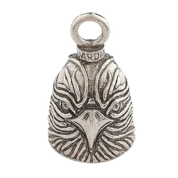 Guardian Bell Hawk Good Luck Bell with Keyring and Velvet Gift Bag Lead-Free Pewter Motorcycle Bell Made in USA Perfect Gift for Friends Family