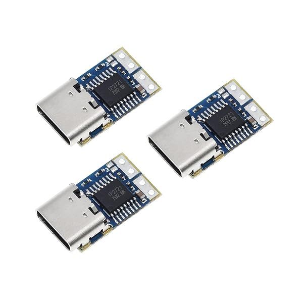 GuiPQS USB PD Trigger Module 12V DC Fixed Voltage Power Trigger 5A Type-C Decoy Board 3 Pack for Fast Charging Solutions