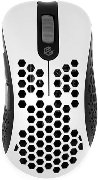 Gwoles Skoll Mini SK-S White: Ultralight Ergonomic Wired Gaming Mouse with 16,000 DPI & Honeycomb Design