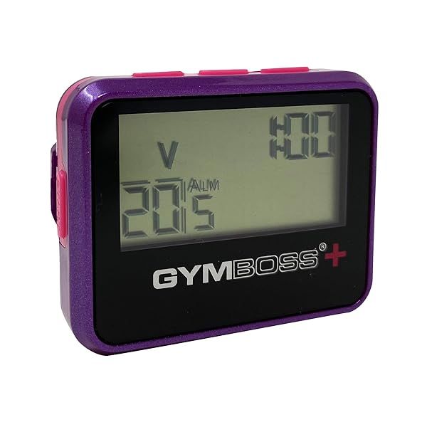 Gymboss Plus Interval Timer & Stopwatch in Violet/Pink - Perfect for Workouts!