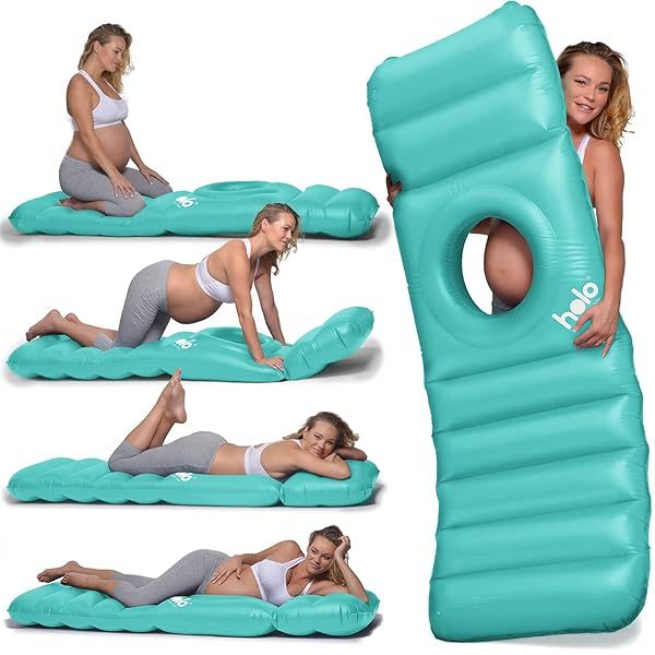 HOLO Inflatable Pregnancy Pillow: Ultimate Comfort & Support for Expecting Moms - Say Goodbye to Aches (Mint)