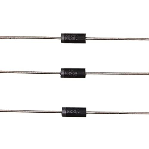 HUABAN 10 Pieces 1N5339B 1N5339 Power Zener Diode 5W 5.6V DO-15(CASE17-02) Axial Diodes 5 Watt 5.6 Volt