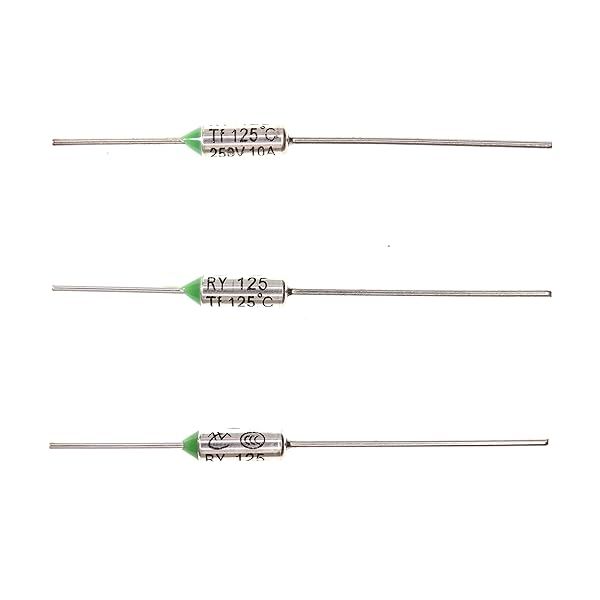 HUABAN 10 Pieces Metal Temperature Thermal Fuse RY125 125 ? 257 ? 10A 250V