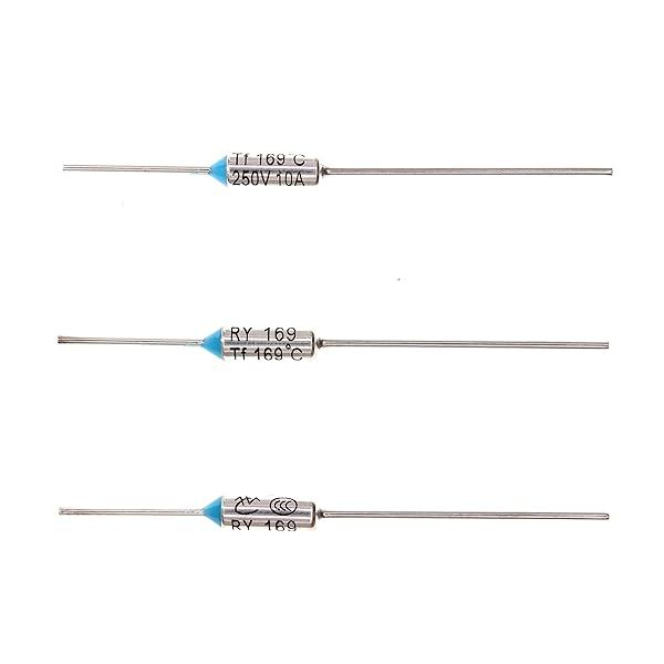 HUABAN 10 Pieces Metal Temperature Thermal Fuse RY169 169 ? 336.2 ? 10A 250V