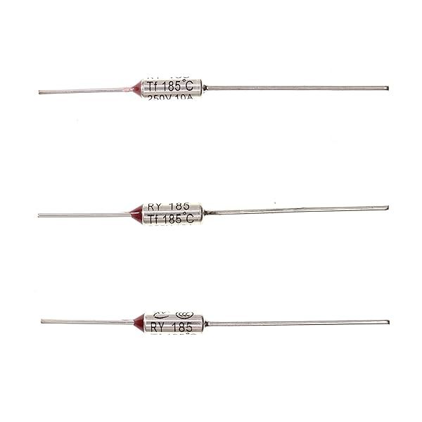 HUABAN 10 Pieces Metal Temperature Thermal Fuse RY185 185 ? 365 ? 10A 250V