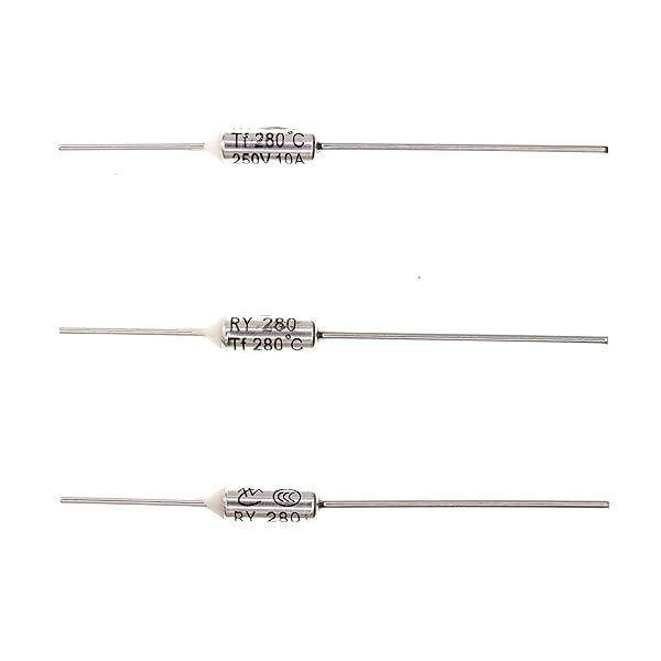 HUABAN 10 Pieces Metal Temperature Thermal Fuse RY280 280 ? 536 ? 10A 250V