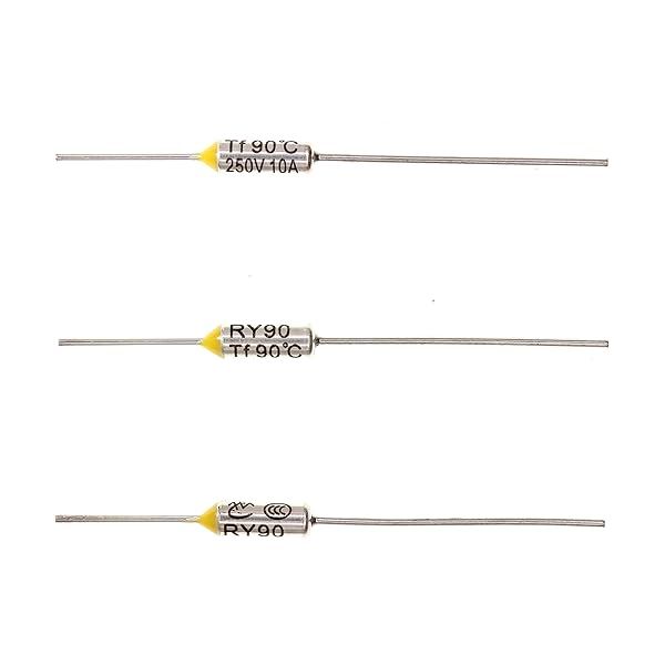 HUABAN 10 Pieces Metal Temperature Thermal Fuse RY90 90 ? 194 ? 10A 250V
