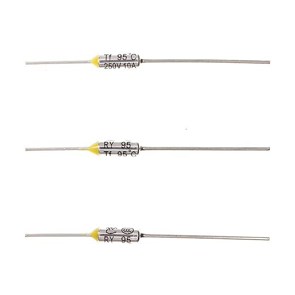 HUABAN 10 Pieces Metal Temperature Thermal Fuse RY95 95 ? 203 ? 10A 250V