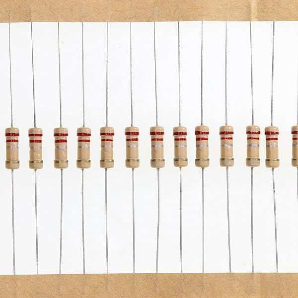 HUABAN 100 Pieces 0.5 Watts 1 2W 0R22 0.22 Ohm 5% Carbon Film Resistor