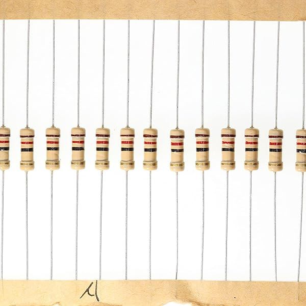 HUABAN 100 Pieces 0.5 Watts 1 2W 12R 12 Ohm 5% Carbon Film Resistor