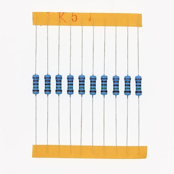 HUABAN 100 Pieces 0.5 Watts 1 2W 1K5 Ohm 1% Metal Film Resistor