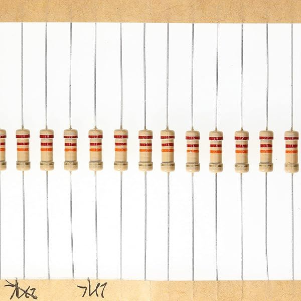 HUABAN 100 Pieces 0.5 Watts 1 2W 22K Ohm 5% Carbon Film Resistor