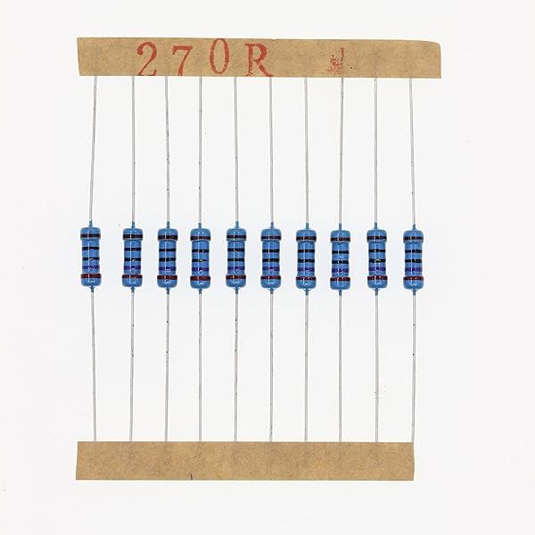 HUABAN 100 Pieces 0.5 Watts 1 2W 270R 270 Ohm 1% Metal Film Resistor