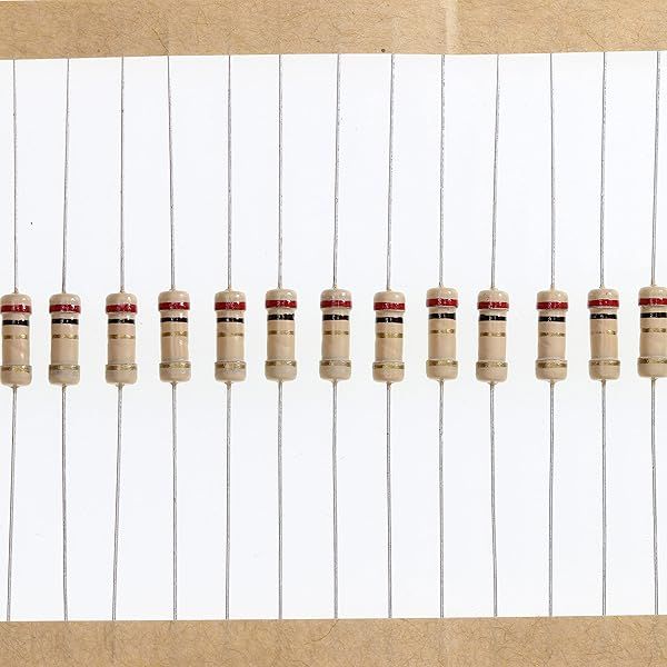 HUABAN 100 Pieces 0.5 Watts 1 2W 2R0 2.0 Ohm 5% Carbon Film Resistor