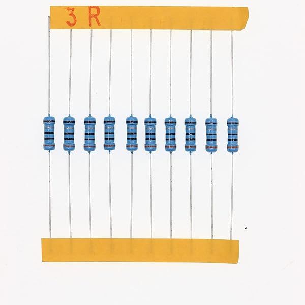 HUABAN 100 Pieces 0.5 Watts 1 2W 3R0 3 Ohm 1% Metal Film Resistor