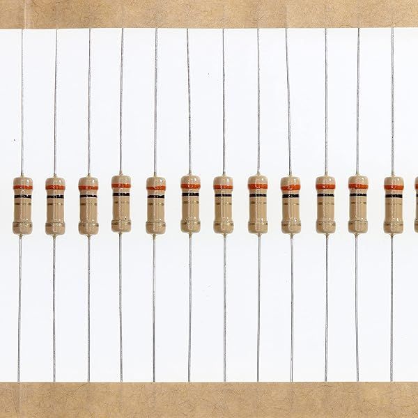 HUABAN 100 Pieces 0.5 Watts 1 2W 3R0 3 Ohm 5% Carbon Film Resistor