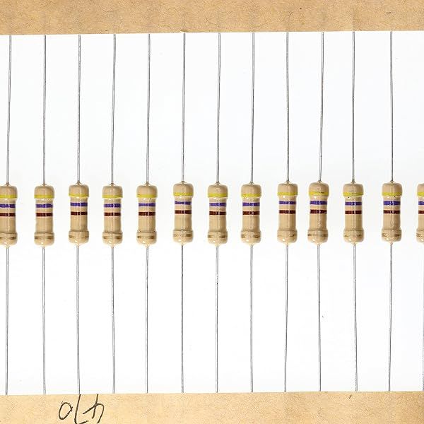 HUABAN 100 Pieces 0.5 Watts 1 2W 470R 470 Ohm 5% Carbon Film Resistor