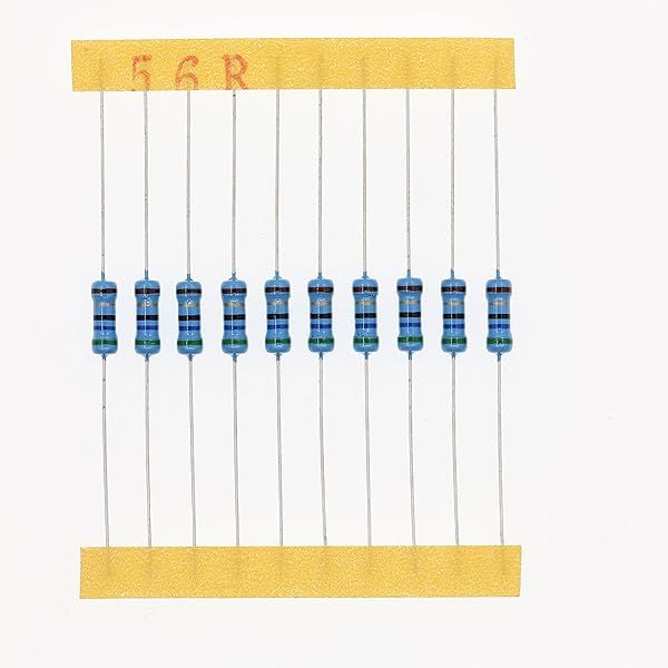 HUABAN 100 Pieces 0.5 Watts 1 2W 56R 56 Ohm 1% Metal Film Resistor