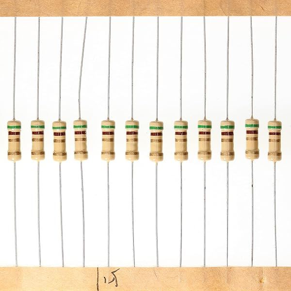 HUABAN 100 Pieces 0.5 Watts 1 2W 5R1 5.1 Ohm 5% Carbon Film Resistor